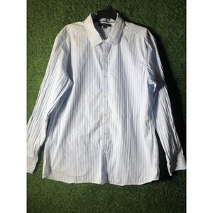 Marc Anthony Shirt Mens XXL Blue Button Up Slim Fit Casual Comfort Stylish